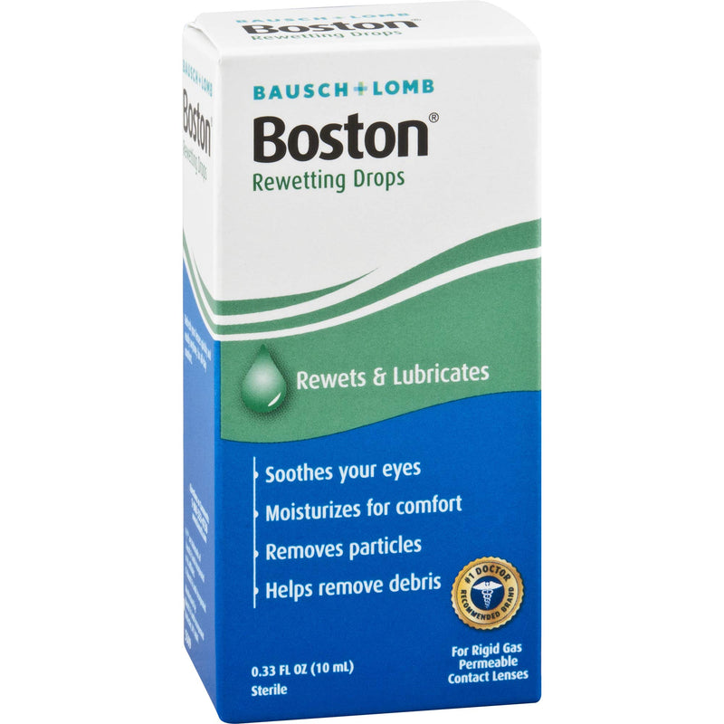 [Australia] - Contact Lens Solution by Boston, Rewetting Solution for Gas Permeable Contact Lenses, 0.33 Fl Oz Contact Lens Solution 