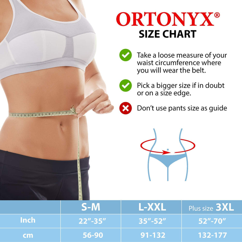 [Australia] - ORTONYX 10.25" Abdominal Binder and Umbilical Hernia Pad / Abdomen Navel Umbilical Hernia Support Belt / 524010PAD Black S/M 