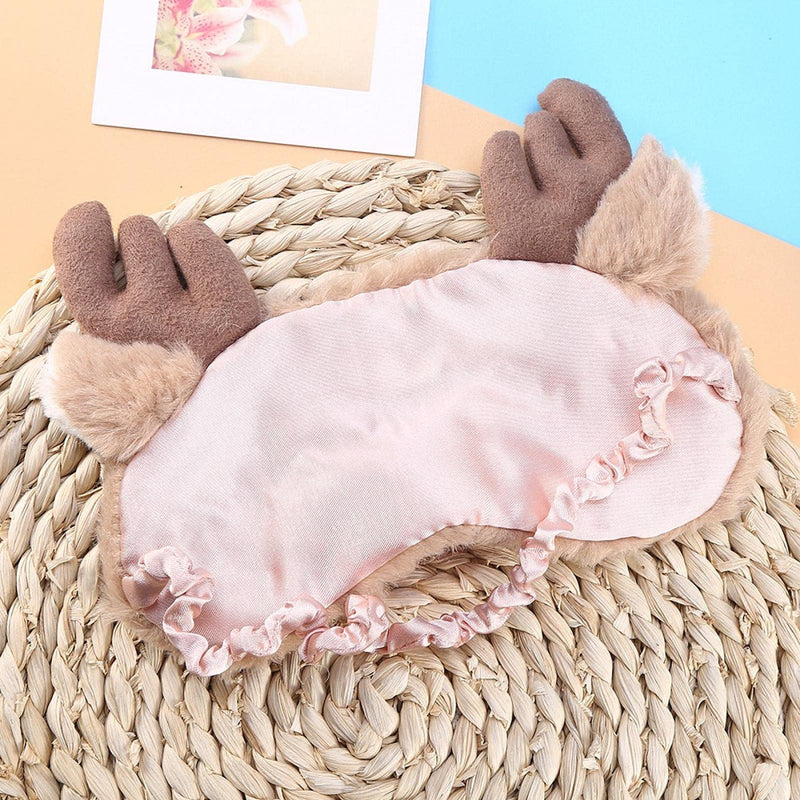 [Australia] - Christmas Sleeping Mask Cute Animal Eye Cover Sleeping Mask Deer Winter Carton Nap Eye Shade Mask for Girls Women Adult(Elk) Elk 
