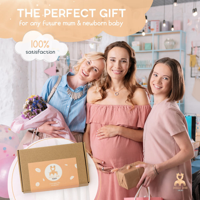[Australia] - 3 Bamboo Baby Bibs | Plastic Backed Waterproof Bibs for Dribble, Feeding and Weaning | Soft, Absorbent Unisex Drool Bibs for Teething | Baby Essentials for Newborn | Baby Bibs 0-6 Months 