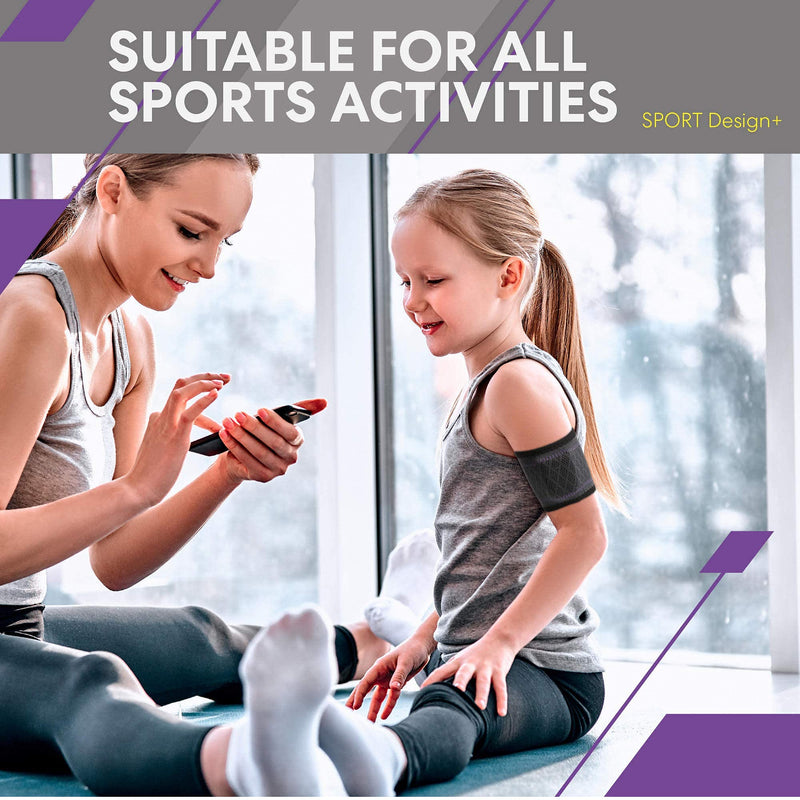 [Australia] - Diabetes Arm Band for Insulin Pod Monitoring Systems - Omnipod Dexcom Freestyle Libre - Protects Insulin Pod During Sports - Replace Adhesive Patches Tape (Purple, L) Purple Large (Pack of 1) 