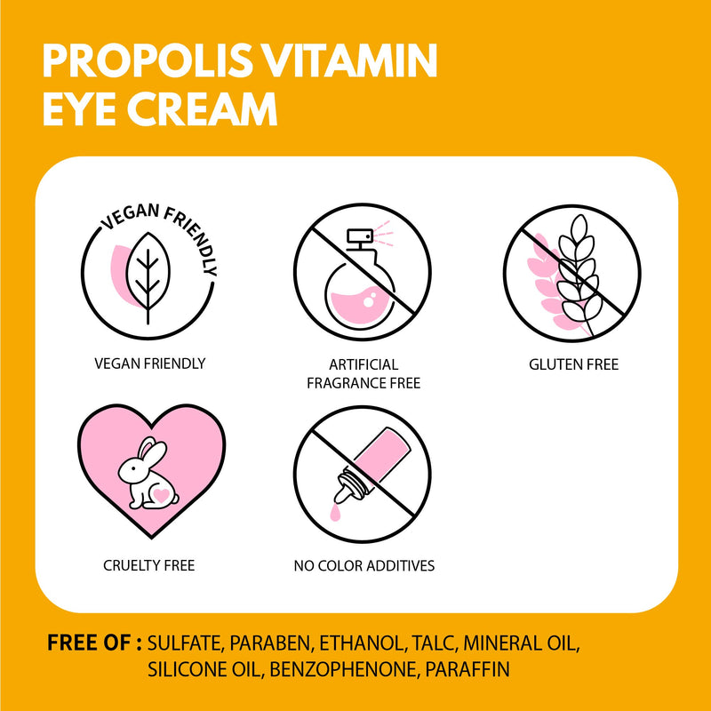 [Australia] - iUNIK Propolis Vitamin C Eye Cream 1.01 Fl Oz - Face Eye Moisturizer for Dullness, Dark Circles, Puffiness 