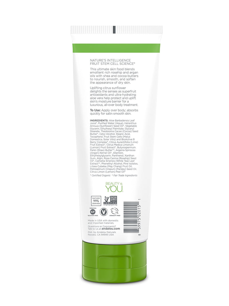 [Australia] - Andalou Naturals, Citrus Sunflower Uplifting Body Lotion, 8 Fluid Ounce 