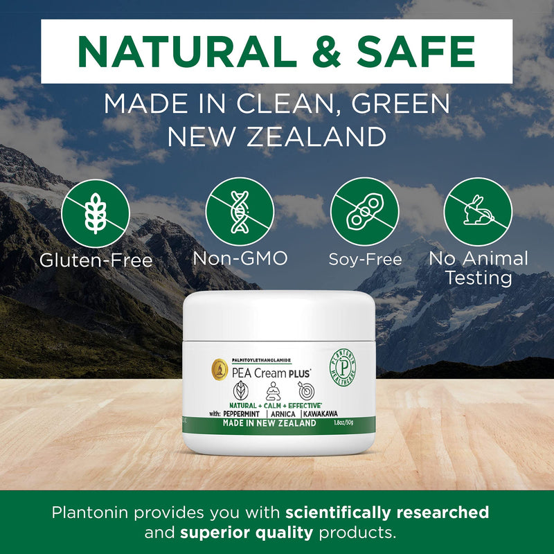 [Australia] - Plantonin New Zealand - Pea Cream Plus, for Joint Pain, Relief Muscle Cream for Mild Discomfort, Easy to Apply Cream for Swelling and Improved Blood Flow, 1.8 oz/50 g 