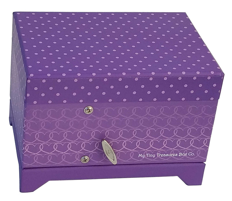 [Australia] - My Tiny Treasures Box Company Ballerina Music Box (Heart Ballerina Music Box - Purple) Heart Ballerina Music Box - Purple 