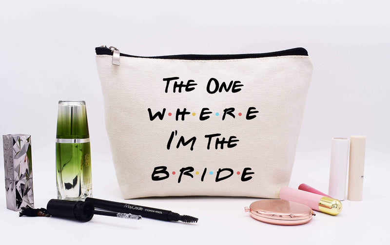 [Australia] - Bride Gift,The One Where I'm The Bride,Engagement Gift,Bride to Be Gift,Newly Engaged,Bridal Shower Gifts,Bachelorette Party Gifts,Friends TV Show,Makeup Bag Gift,Cosmetic Bag Gift 