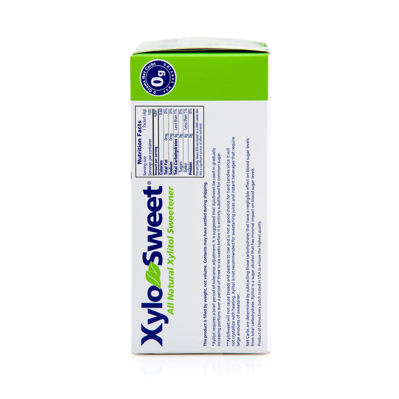 [Australia] - Xlear XyloSweet Non-GMO Xylitol Sweetener -  Natural Sweetener Sugar Substitute, Granules (100 Packets ) 