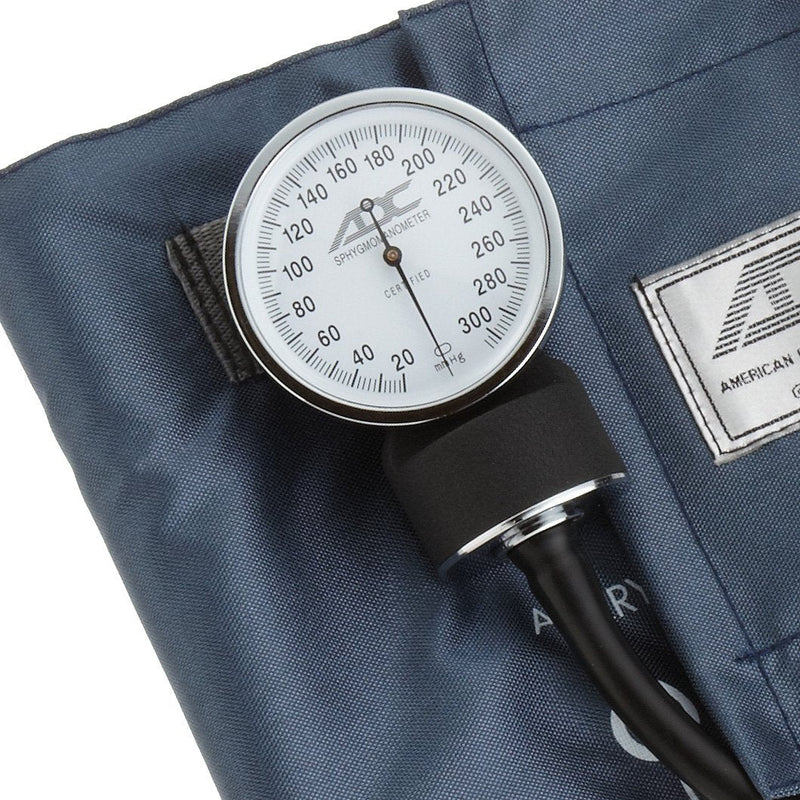 [Australia] - ADC 760-11AN Prosphyg Pocket Aneroid Sphygmomanometer with Adcuff Nylon Blood Pressure Cuff, Adult, Navy 