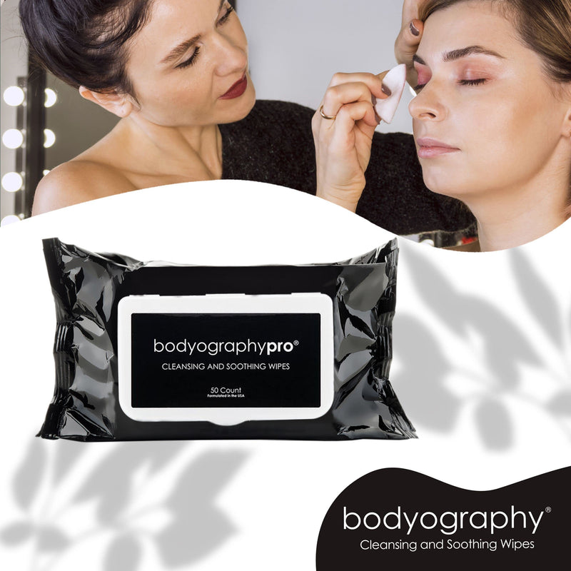 [Australia] - Bodyography Face It Cleansing & Soothing Wipes - Makeup Remover Facial Wipes - Cleanses and Nourishes 