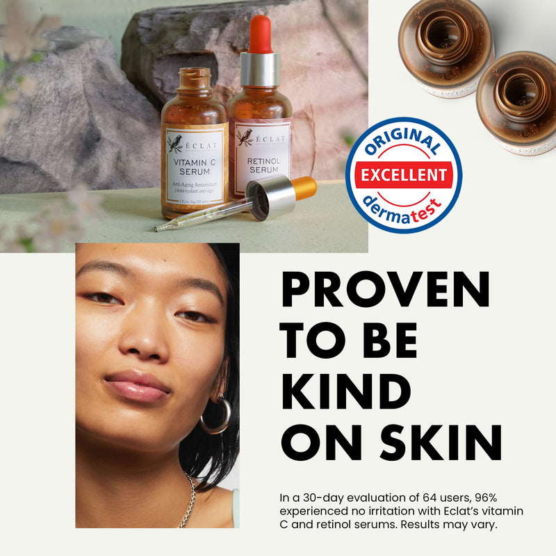 [Australia] - Retinol and Vitamin C Serum, Face Serum with Hyaluronic Acid, Aloe Vera, and Jojoba Oil, Helps to Reduce Fine Lines, Wrinkles and Acne Scar, 30 ml X 2 