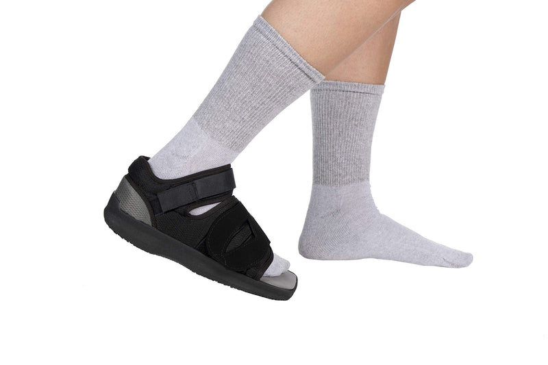 [Australia] - United Ortho Adjustable Post-Op Open Square Toe Shoe- Men's, Black, Small 