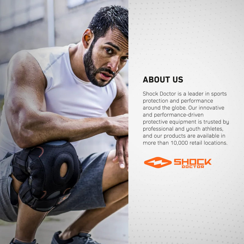 [Australia] - Shock Doctor 872 Knee Brace, Knee Support for Stability, ACL/PCL Injuries, Patella Support, Prevent Hyperextension, Meniscus Injuries, Ligament Sprains for Men & Women, Sold as Single Unit (1) Medium 
