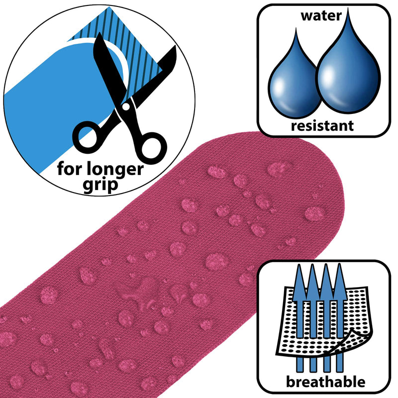 [Australia] - BB Sport 6 Rolls Kinesiology Tape Muscle Support Tape 5 m x 5 cm E-Book Application Examples Muscle Support Elastic Strapping Tape, Colour:Pink Pink 