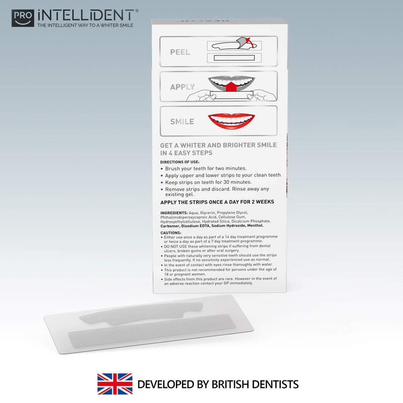 [Australia] - Pro Intellident Teeth Whitening Strips | Home Teeth Whitening Strips Developed by British Dentists for Instant Results 
