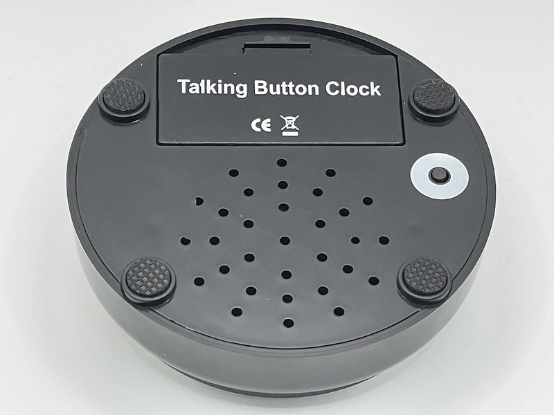 [Australia] - Bejamy Talking Alarm Clock for The Blind, Talking Clock for Low Vision & People Visually Impaired, Talking Clock as Gift for Mother & Father, Seniors & Elderly People (White Button) White Button 