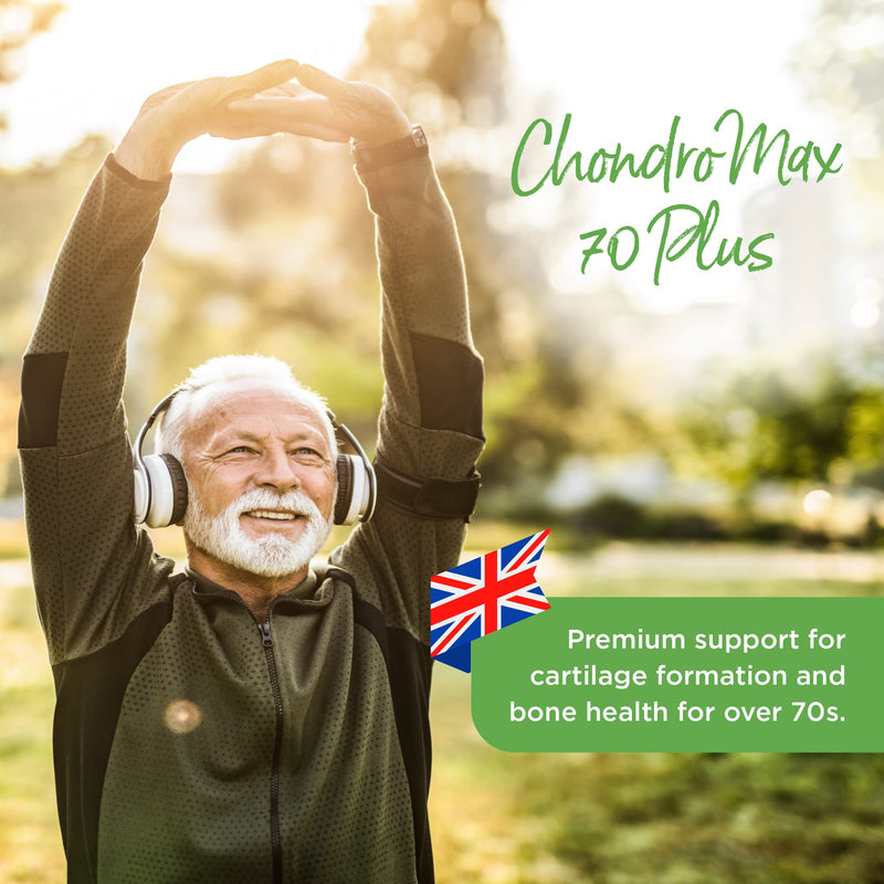 [Australia] - Healthspan Glucosamine & Chondroitin 70 Plus | 120 Capsules | Joint Health | 375mg Optiflex Glucosamine HCI & 300mg Chondroitin Sulphate 90% | with Vitamins C, D3 and Calcium 