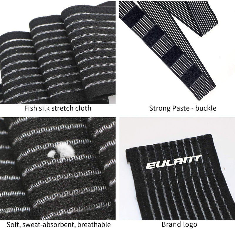 [Australia] - ONTYZZ Knee Bandage Elbow Support Calf 1 Pair High Elastic Thigh Compression Wrap Wrist Bandage Ankle Brace for Sport Gym Running Squat Workout Black/180cm 