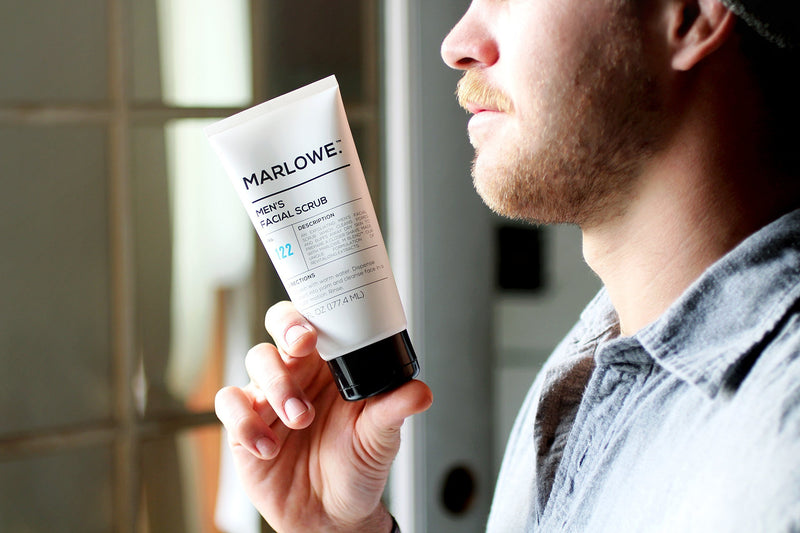 [Australia] - MARLOWE. No. 122 Men's Facial Scrub 6 oz | Light Daily Exfoliating Face Cleanser | Fresh Sandalwood Scent | Includes Natural Extracts 6 Fl Oz (Pack of 1) 