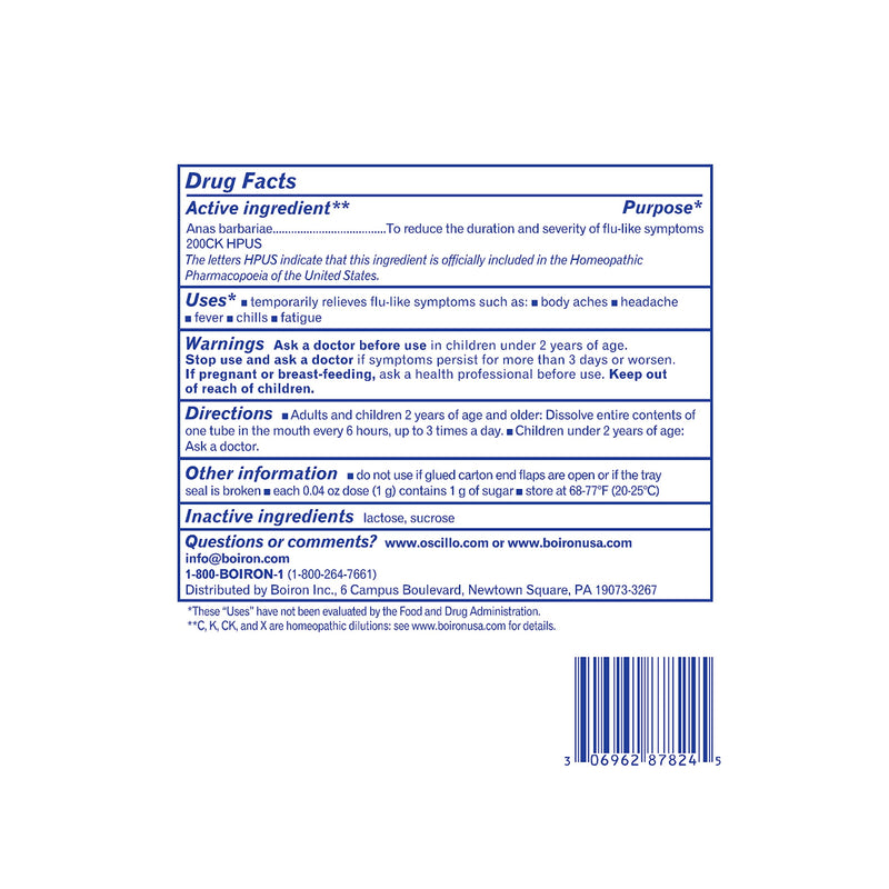 [Australia] - Boiron Oscillococcinum Natural Relief for Flu-Like Symptoms of Body Aches, Headache, Fever, Chills, and Fatigue - 30 Doses 30 Count (Pack of 1) 