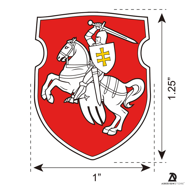 [Australia] - Belarus Pagonya Flag Enamel Pin - Belarus Pagonya Flag 1991 Brooch - White Knight Pagonya Brosch Badge - White Red White Belarus Flag Badge Brooch - Pagonya Emblem pin- Made in USA … 1 
