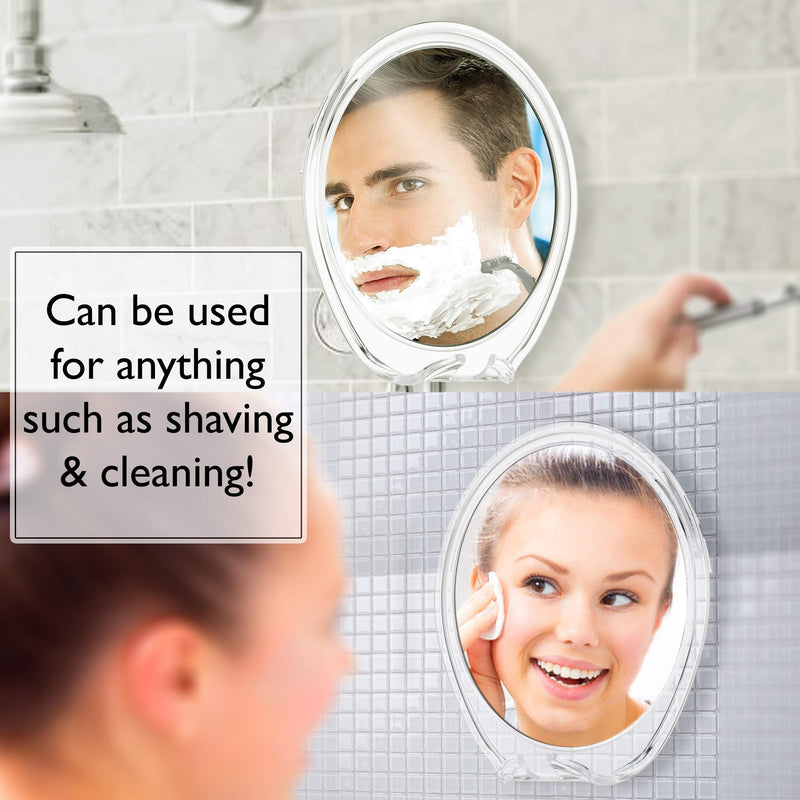 [Australia] - Asani Fogless Shower Mirror for Shaving with Razor Hook | Strong Suction Cup | True Fog Free, Anti-Fog Bathroom Mirror | 360 Degree Swivel, Shatterproof | Travel Friendly | No Fog or Falling Off 