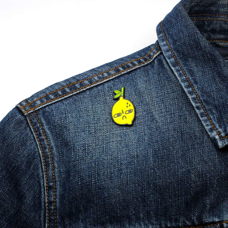 [Australia] - CUFTS SourLemon Hard Enamel Lapel Pin Slightly Bitter Lemon Brooch Fruit Accessory Jewelry 