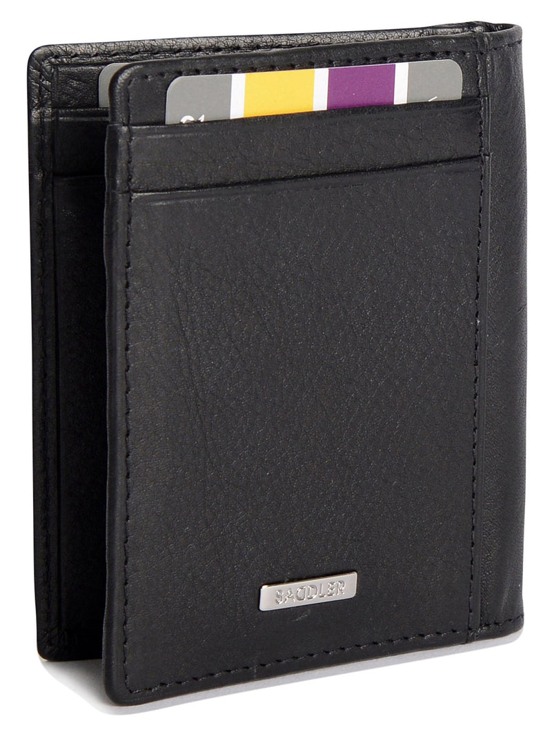 [Australia] - SADDLER Mens Genuine Leather Front Pocket Money Clip Card Holder | Slim Credit Card Case | Gift Boxed 