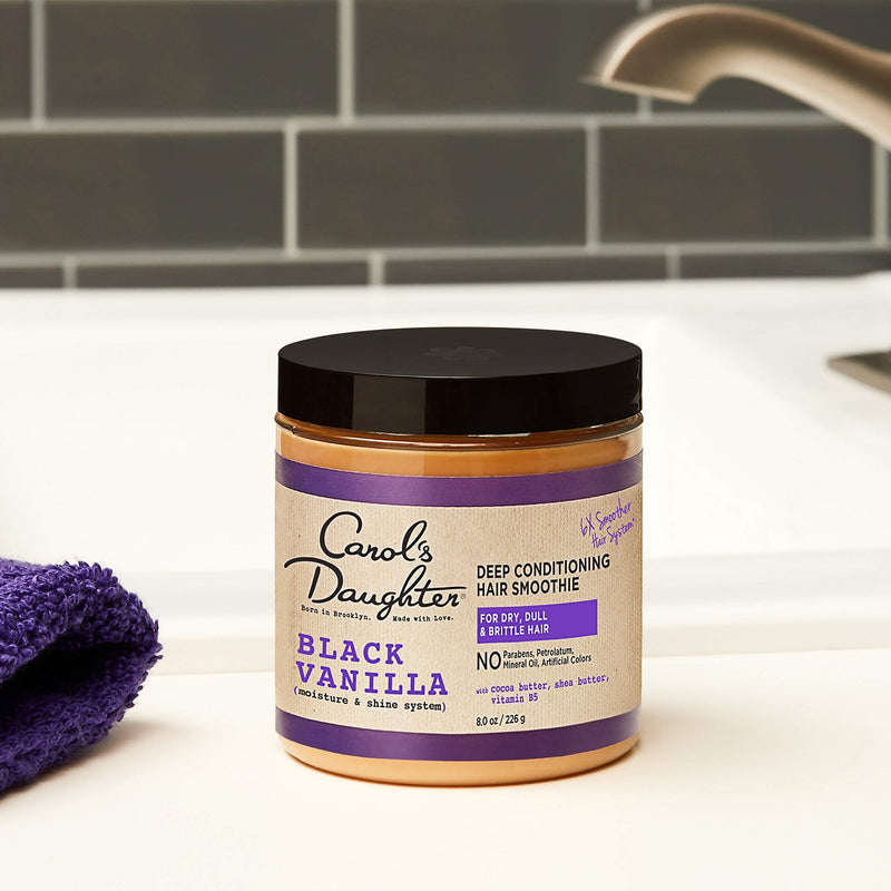 [Australia] - Carol's Daughter Black Vanilla Moisture and Shine Hair Smoothie For Dry Hair and Dull Hair, with Shea Butter, Cocoa Butter and Vitamin B5, Paraben Free Hair Treatment, 8 oz (Packaging May Vary) 