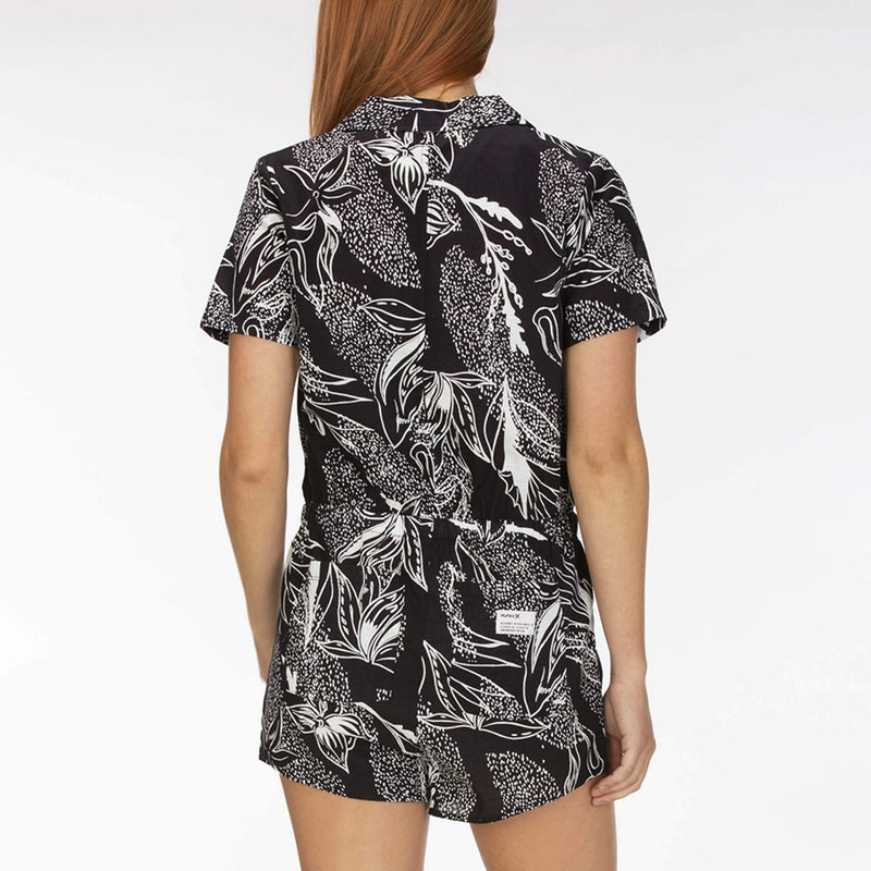 [Australia] - Hurley Women W Domino Romper Dresses XS Oil Grey 