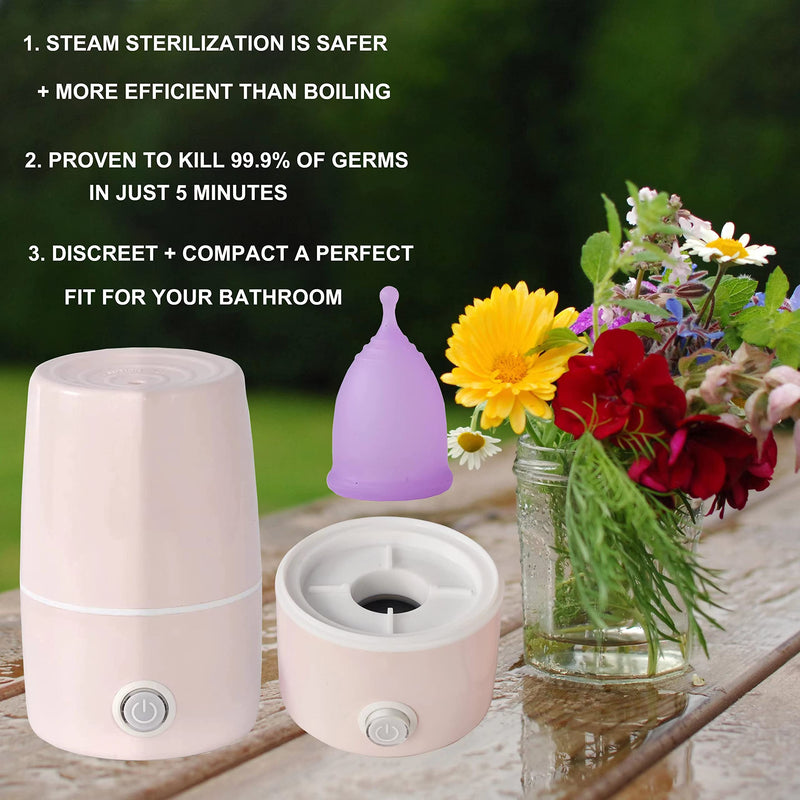 [Australia] - Mottery Menstrual Cups Steamer Machine High Temperature Wash Your Cup 99.9% Dirty 8 Minutes - Feminine Hygiene - Leak-Free (Model Three) Model Three 