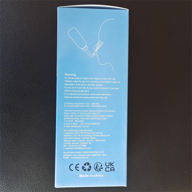 [Australia] - CROING - 𝐒𝐢𝐧𝐮𝐬 𝐑𝐢𝐧𝐬𝐞 - 40 x Sinus Rinse Mix + 1x Nasal Wash Bottle (300ml), Neti Pot Kit , Nasal Rinse ,Nasal Irrigation Salt 