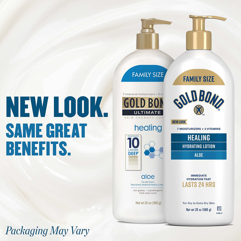 [Australia] - Gold Bond Healing Skin Therapy Lotion with aloe 20 oz., Non-Greasy & Hypoallergenic 