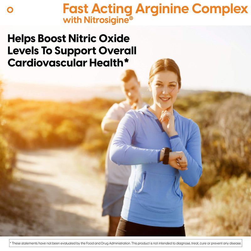 [Australia] - Doctor's Best Fast Acting Arginine Complex w/Nitrosigine, Boost Nitric Oxide, Blood Flow & Vessel Flexibility, Non-GMO, Vegan, Gluten Free, 750mg, White (DRB-00406) 