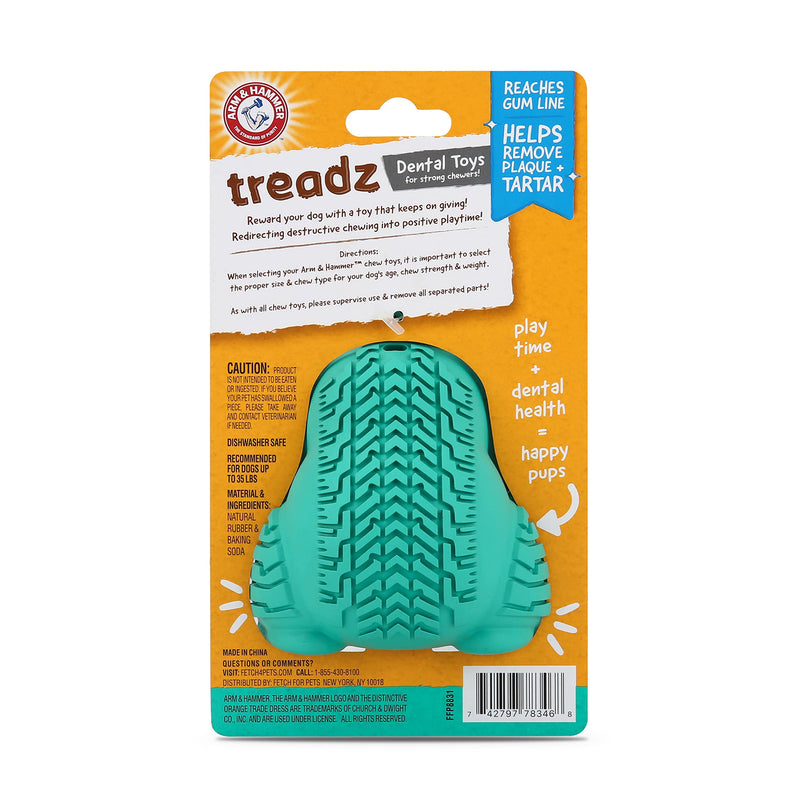 [Australia] - Arm & Hammer for Pets Super Treadz Gorilla Dental Chew Toy for Dogs - Dog Dental Chew Toys Reduce Plaque & Tartar Buildup Without Brushing - Safe for Dogs up to 35 Lbs Large - 1 Pack 