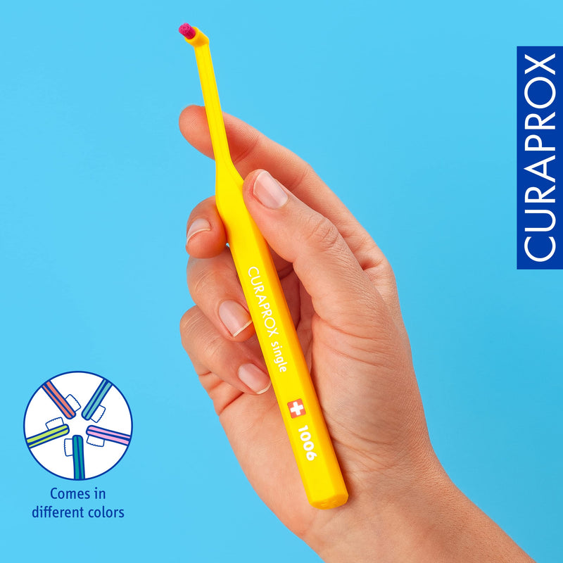 [Australia] - Curaprox CS 1006 Interdental Toothbrush, Assorted Colour. Manual Single Tuft Interdental Brush Ultra-Fine CUREN® Filaments 1 Count (Pack of 1) 