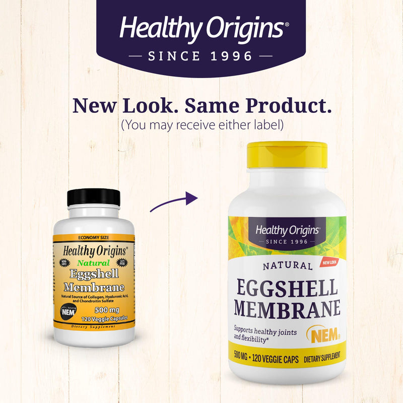 [Australia] - Healthy Origins Eggshell Membrane (NEM) 500 mg, 120 Veggie Caps 120 Count (Pack of 1) 