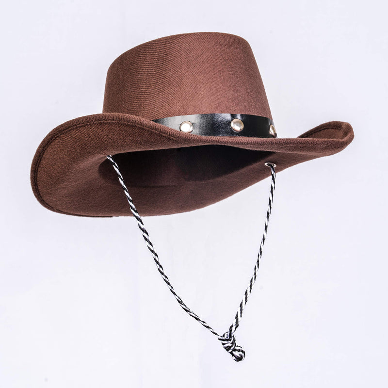 [Australia] - Baby sized Cowboy hat,Baby Cowgirl Hats Brown 1 Piece , Infant Party Cowboy Hats Size Small Cowboy Hats for Toddler - 20” Circumference – One Size Fits Most – Western Cowboy Costume Accessories 