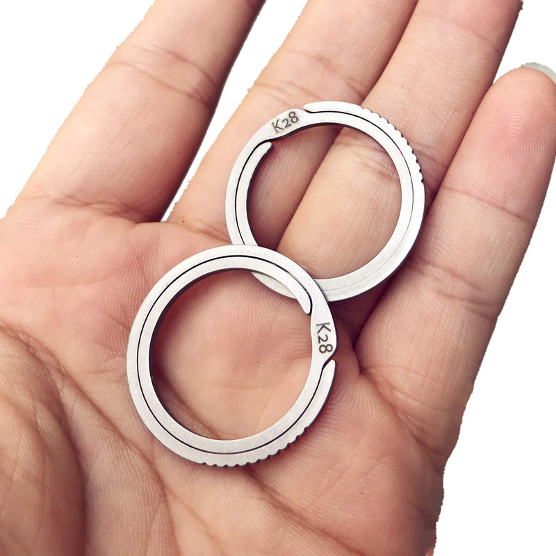 [Australia] - BANG TI Titanium Quick Release Side Pushing Key Rings Labor Saving 2-Pack/ 5-Pack Kit 