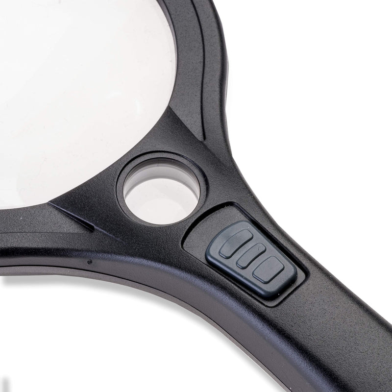 [Australia] - Carson Lume Series COB LED 2x or 2.5x Hand-Held Aspheric Magnifiers For Reading, Low Vision, Inspection, Crafts, Hobby and More (AS-90 or AS-95) 2.0x Magnification (4.0'' Lens Diameter) 