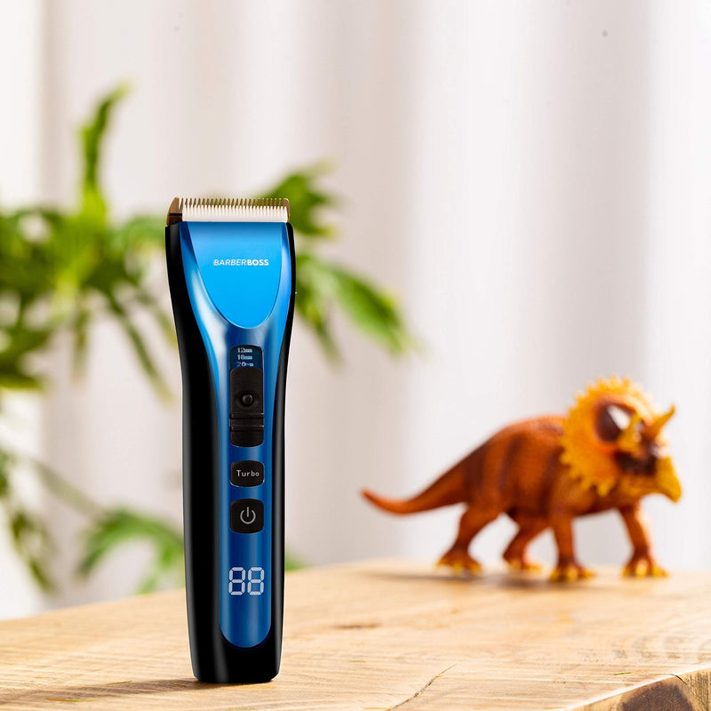 [Australia] - BarberBoss Professional Hair Clippers for Men Kids Family, Waterproof Hair Trimmer Cordless Rechargeable Led Display Three Speed Adjustment Electric Ceramic Blades Hair Clippers Beard Trimmer Cordless 