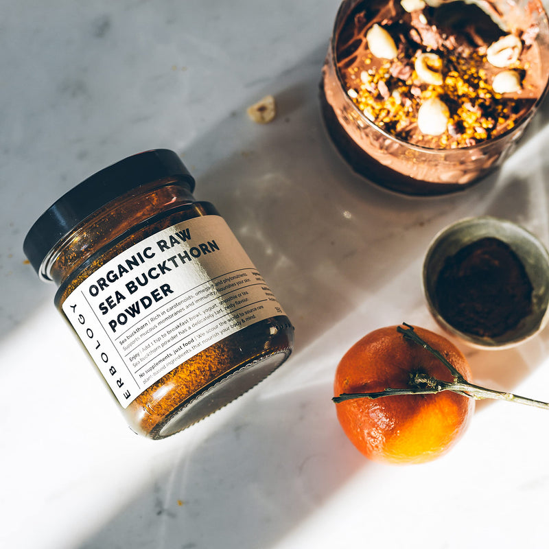 [Australia] - 100% Organic Sea Buckthorn Powder 35g - Seeds Removed, More Concentrated - Rich in Omega-7, Vitamin C and Beta-carotene - Straight from Farm - Raw, Vegan and Gluten-Free - Non-GMO - Recyclable Glass Jar 