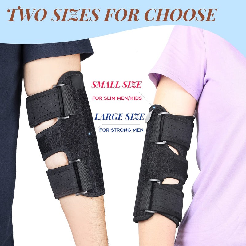 [Australia] - Two-Way Use Elbow Brace & Elbow Splint, Night Elbow Sleep Support, Adjustable Tendonitis Elbow Arm Brace for Ulnar Nerve Entrapment, Cubital Tunnel Syndrome, Golfers, Tennis Men & Women ( Medium) Black 