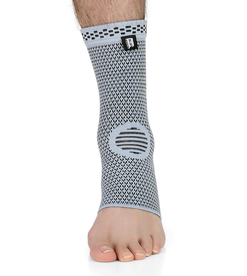 [Australia] - New Premium Compression Socks Ideal Ankle Sleeve For Plantar Fasciitis Best Ankle Brace With Extra Support Recommended Foot Support For Men And Women Superior Compression Support (Pair) Gray M Medium 