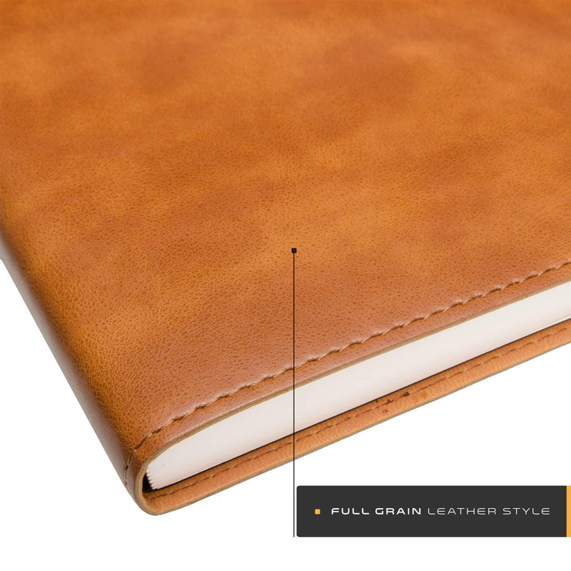 [Australia] - Aum Refillable Journal for Life - Small Leather Pocket Journal (15x11cm) A6 Notebook with 164 Ruled, Eco Friendly Pages (Aum Journals A6 Classics - Tan Journal) 