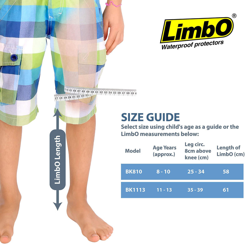 [Australia] - LimbO Waterproof Protectors Cast and Dressing Cover - Child Half Leg 8 to 10 Yrs (BK810: 25-34 cm Above Knee Circ.) BK810: 8-10 Yrs 