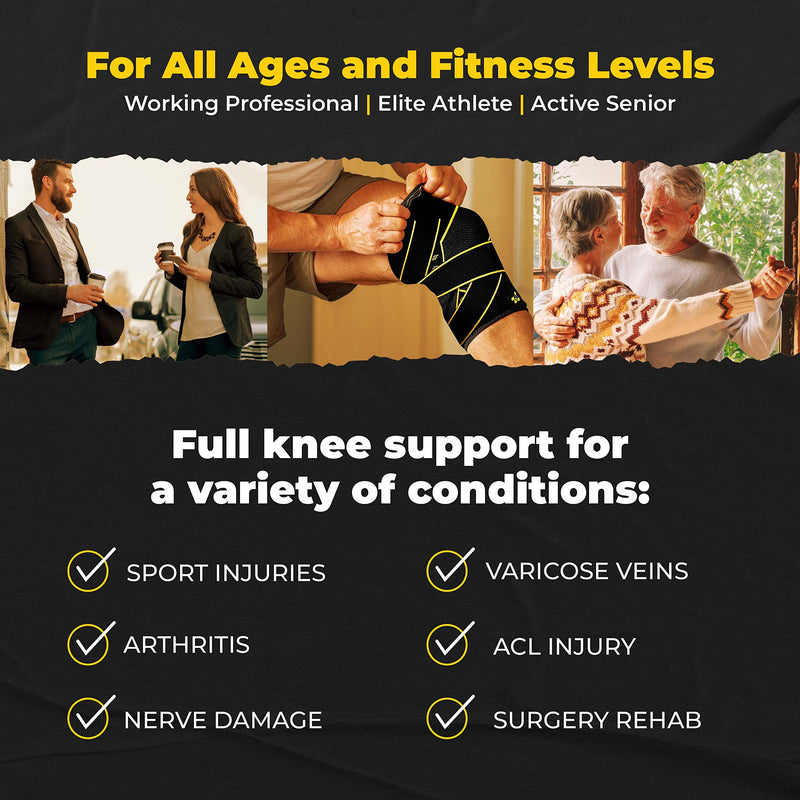 [Australia] - Copper Compression Knee Brace With Straps - For Arthritis Pain, Meniscus, & ACL Support - Knee Support for Sport & Everyday Activities - Adjustable & Breathable Design by CopperJoint - Large Knee Brace w/ Strap 