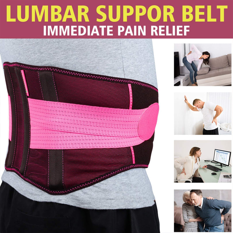 [Australia] - 2.0 Version Lower Back Brace for Pain Relief, Back Brace for Lifting at Work, Back Brace for Herniated Disc and Sciatica, Back Support Belt for Women S/M Fits 26"-32"Belly Waist Red…… Small/Medium (Pack of 1) 