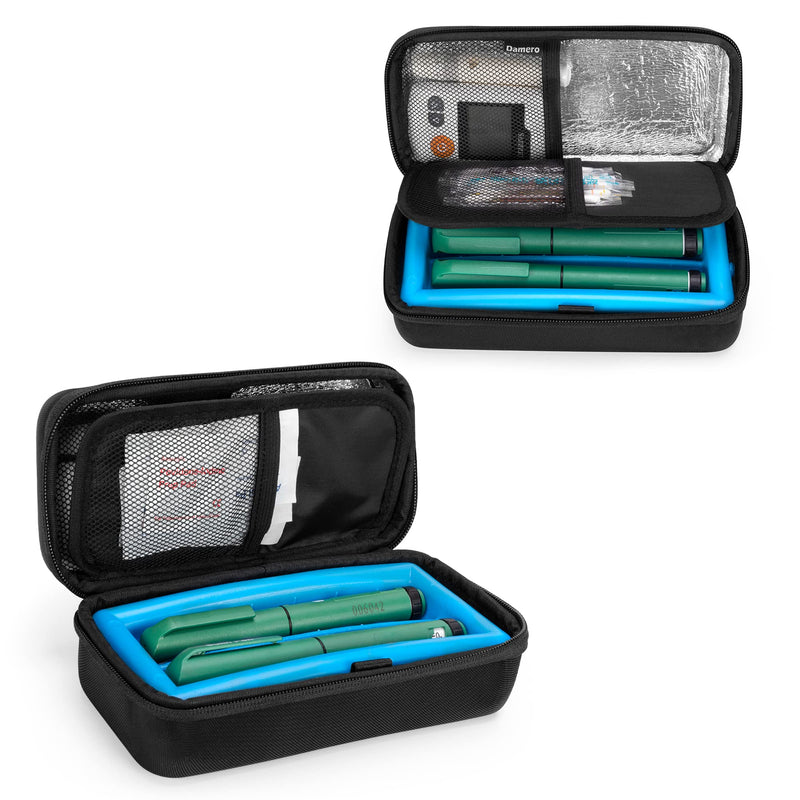 [Australia] - Damero Pill Bottle Organizer with Insulin Cooler Travel Case, Medicine Storage Bag with Insulin Pen Case with Ice Pack 