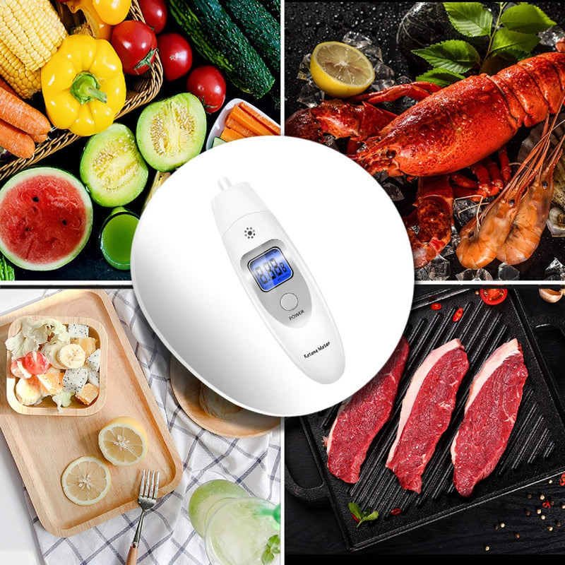 [Australia] - Ketone Meter Breathalyzer, Ketogenic Breath Analyzer for Weight Loss with 10 Mouthpiece(White) 