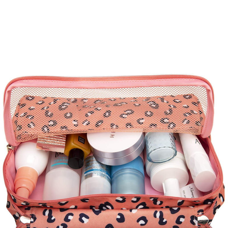 [Australia] - Hanging Travel Toiletry Bag Cosmetic Make up Organizer for Women and Girls Waterproof (Leopard) B-Leopard 